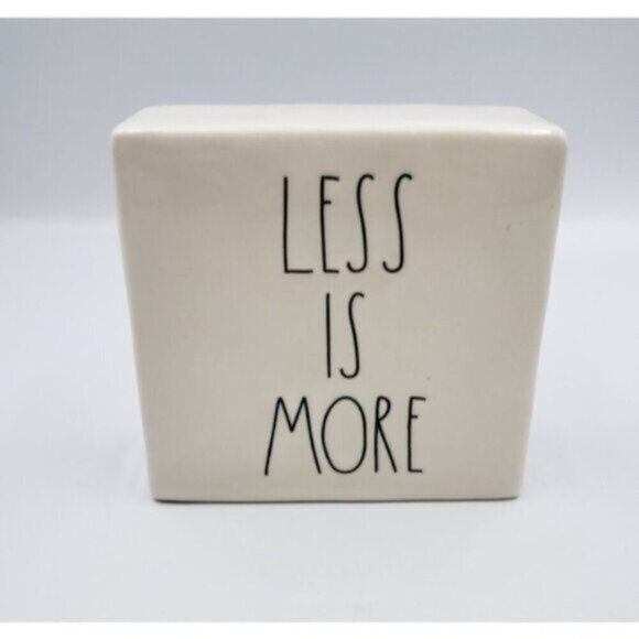 Rae Dunn Square Decor More or Less Less is More One Piece - Picture 4 of 12